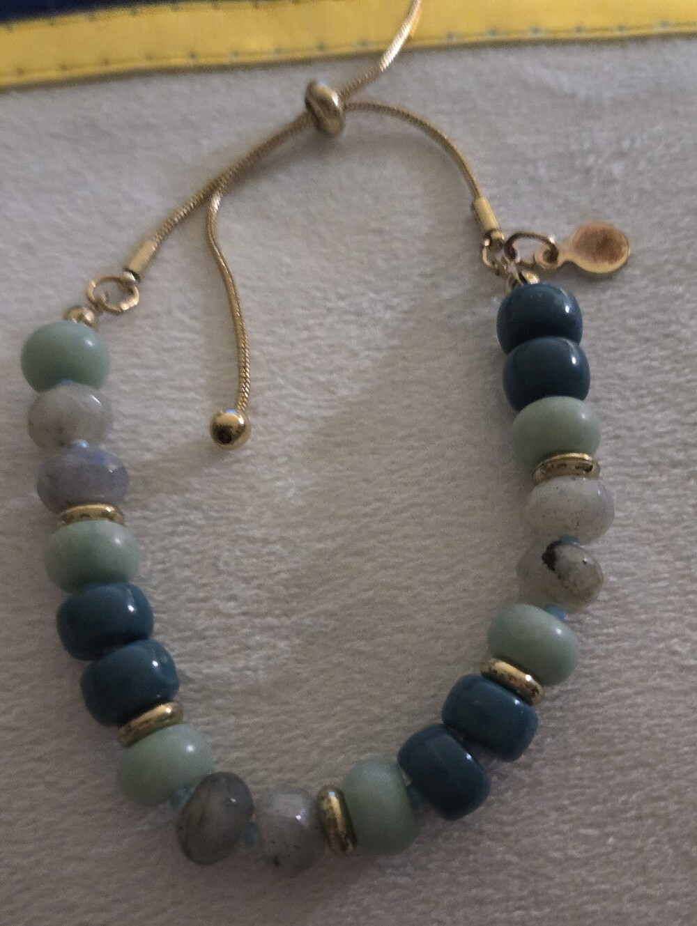 "LOFT" djustable gemstone slider bracelet
